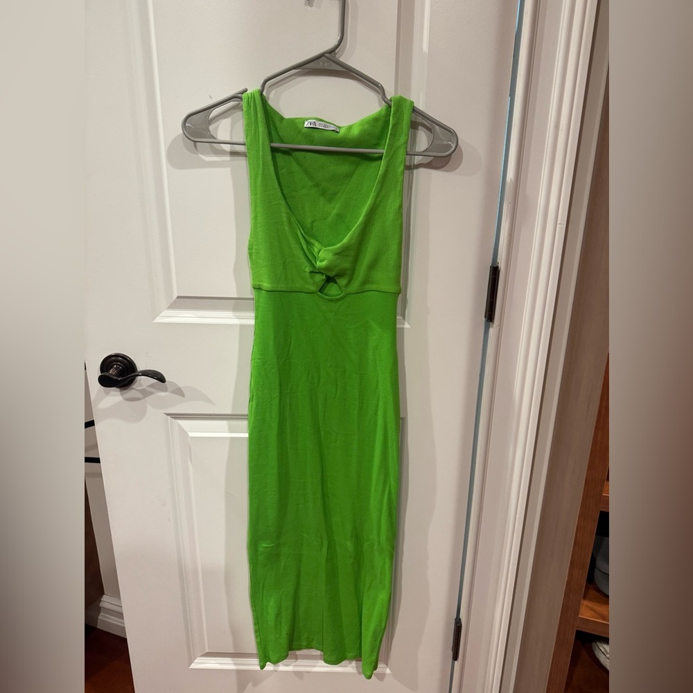 Green Zara maxi dress